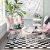 4'x5'5" Small Checker Rug Charcoal And Ivory - Room Essentials™ -Room Essentials GUEST 529660d9 d6a2 4bea afbf acd37c0b8e54