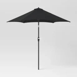 9'x9' Patio Market Umbrella - Black Pole - Room Essentials™ -Room Essentials GUEST 5f8c1ba4 b215 436e b405 cba09e084dfe