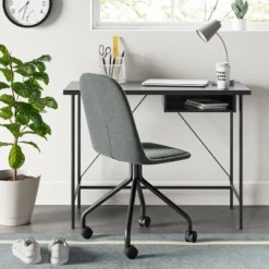 Wood And Metal Writing Desk With Storage - Room Essentials™