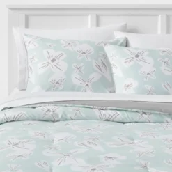 Floral Print Microfiber Reversible Comforter & Sheet Set Mint Green - Room Essentials™ -Room Essentials GUEST 7ee2c25d de84 41cd aefc 85519c817fa3