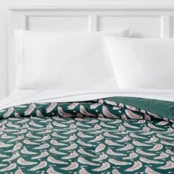 Microfiber Reversible Banana Print Comforter Dark Green - Room Essentials™ -Room Essentials GUEST 8bf6ca13 92ab 4036 9cda 1a6ffd996328