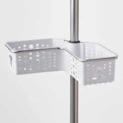 Steel Corner L Shaped Tension Pole Caddy Chrome - Room Essentials™ -Room Essentials GUEST b169390c 69f1 4e45 a65a 48372de833c0