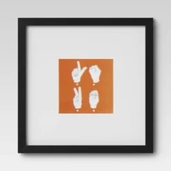 Set Of 9 Gallery Frame Set 10" X 10" Matted To 5" X 5" Black - Room Essentials™ -Room Essentials GUEST f789d878 5fd4 4ad1 974a e96f082d197a